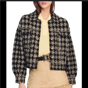 Sandro Balthazar houndstooth jacket